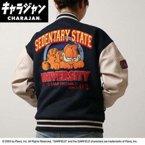 丸眞(マルシン) スタジャン(3L)　ガーフィールド レスティングガーフィールド　男女兼用 キャラクター キャラジャン CHARAJAN 　3995003600