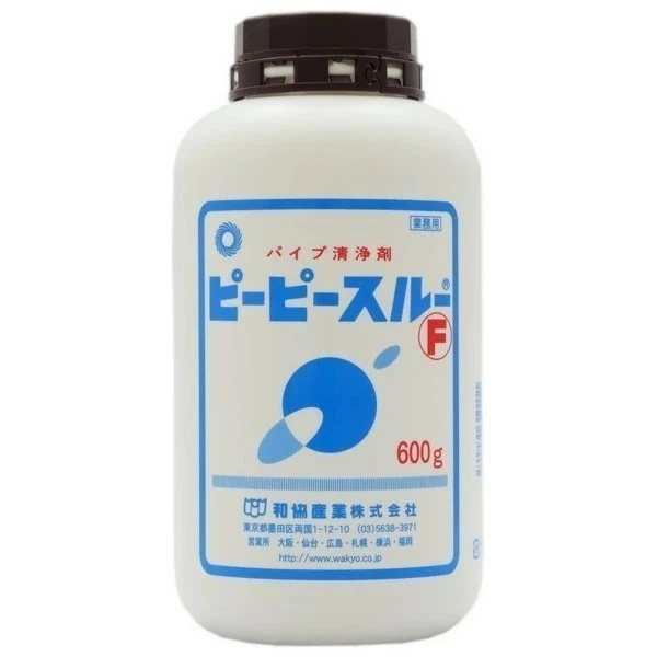 ピーピースルーF　排水管洗浄剤　業務用　600ｇ×12入ケース販売お徳用
