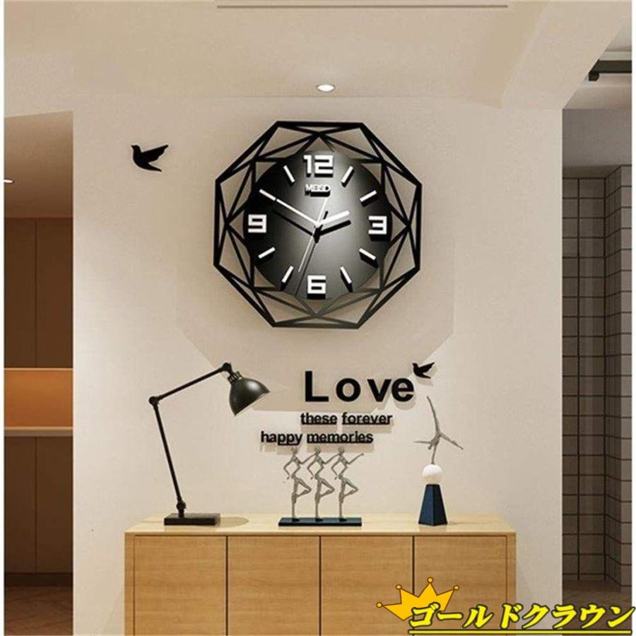 短納期壁掛け時計 黒 おしゃれ 立体 デザイン 飾る時計 大数字 見やすい セイコー