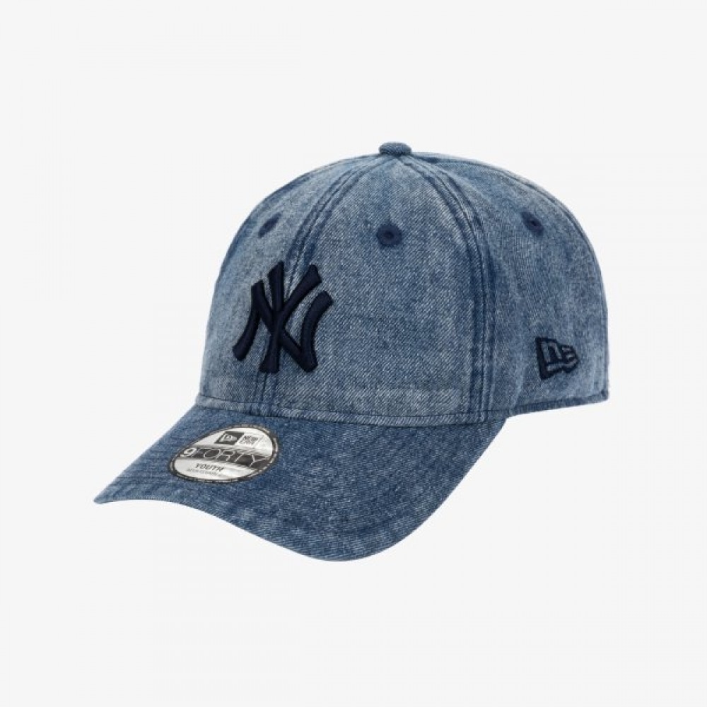 MLB キッズ ニューヨーク ヤンキース デニム シリーズ アンストラクチャー キャップ ブルー