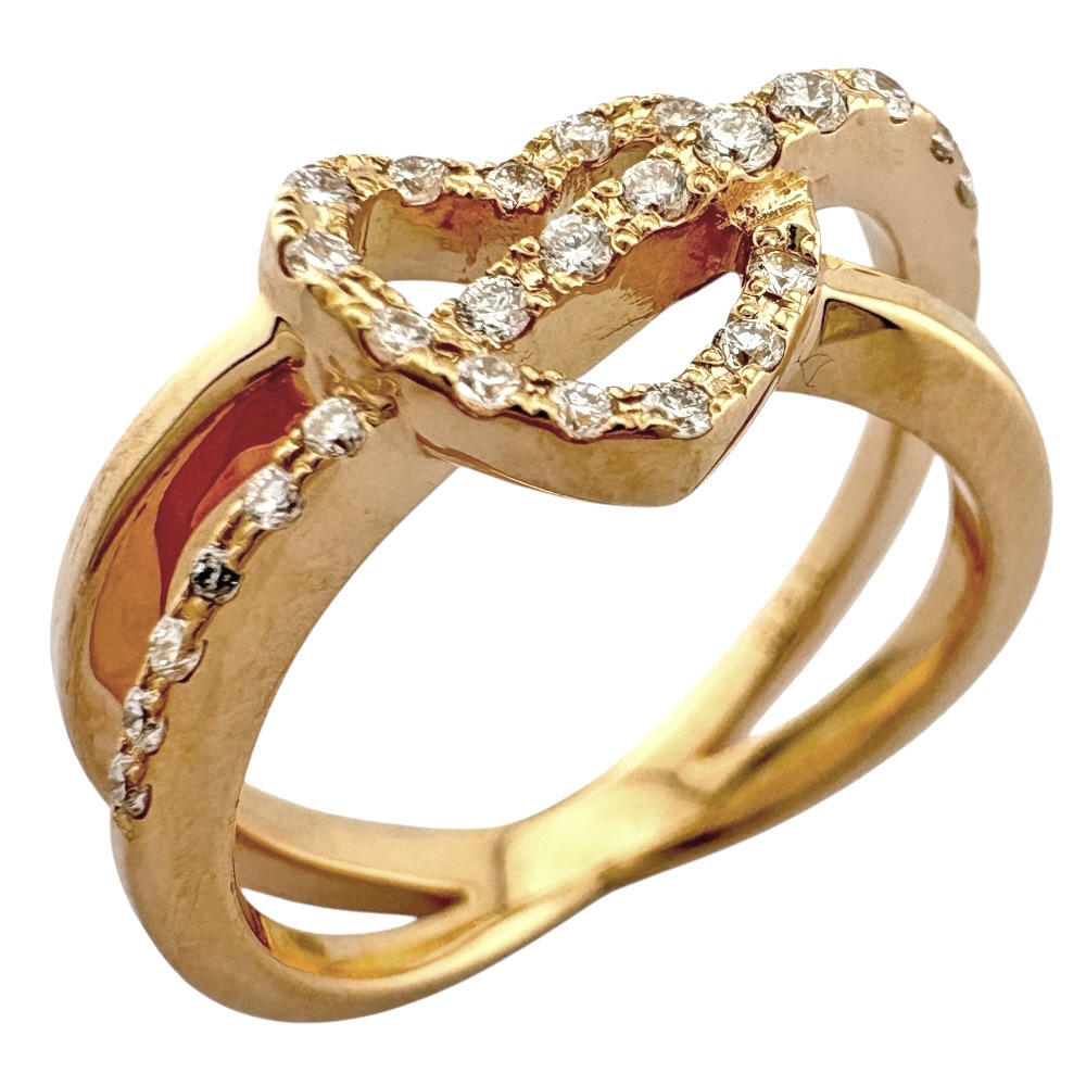 ポンテヴェキオ リング 指輪 10号 18金 K18ピンクゴールド ダイヤモンド Ponte Vecchio 中古 美品 60,500円