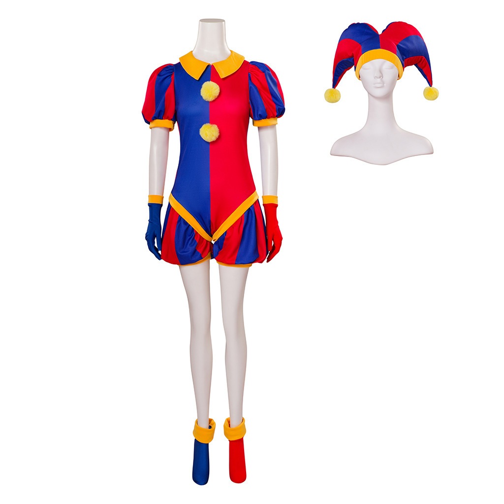 ピエロのデジタルサーカス コス服 パムニ コスプレ つなぎ パムニマスク ハロウィン仮装 人気 キャラクター