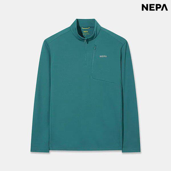 男性パスファインダー ベーシック 長袖ジップアップTシャツ (7M15401-K09)