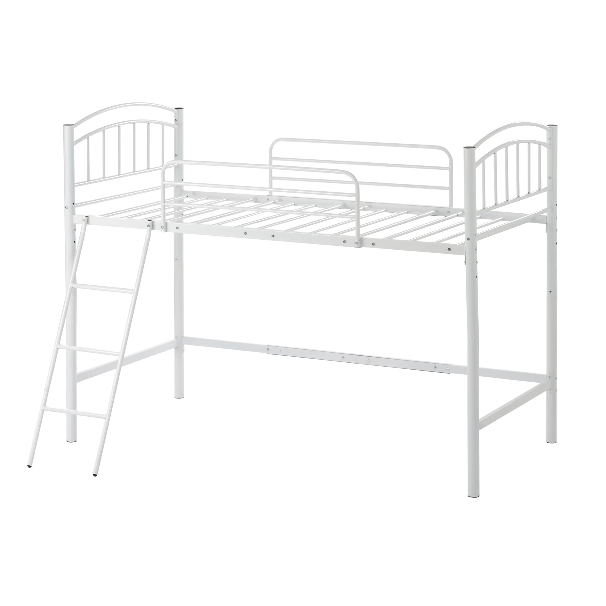 【新品】　 ホワイト ロフトベッド シングル パイプベッド162