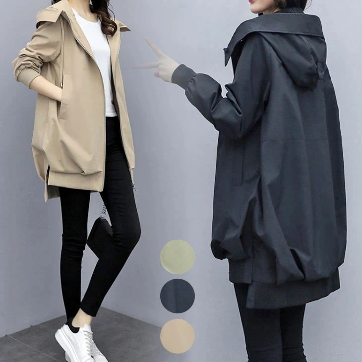 日選べる2型スプリングコート 薄手アウター ブルゾン ジャンパー マウンテンパーカー