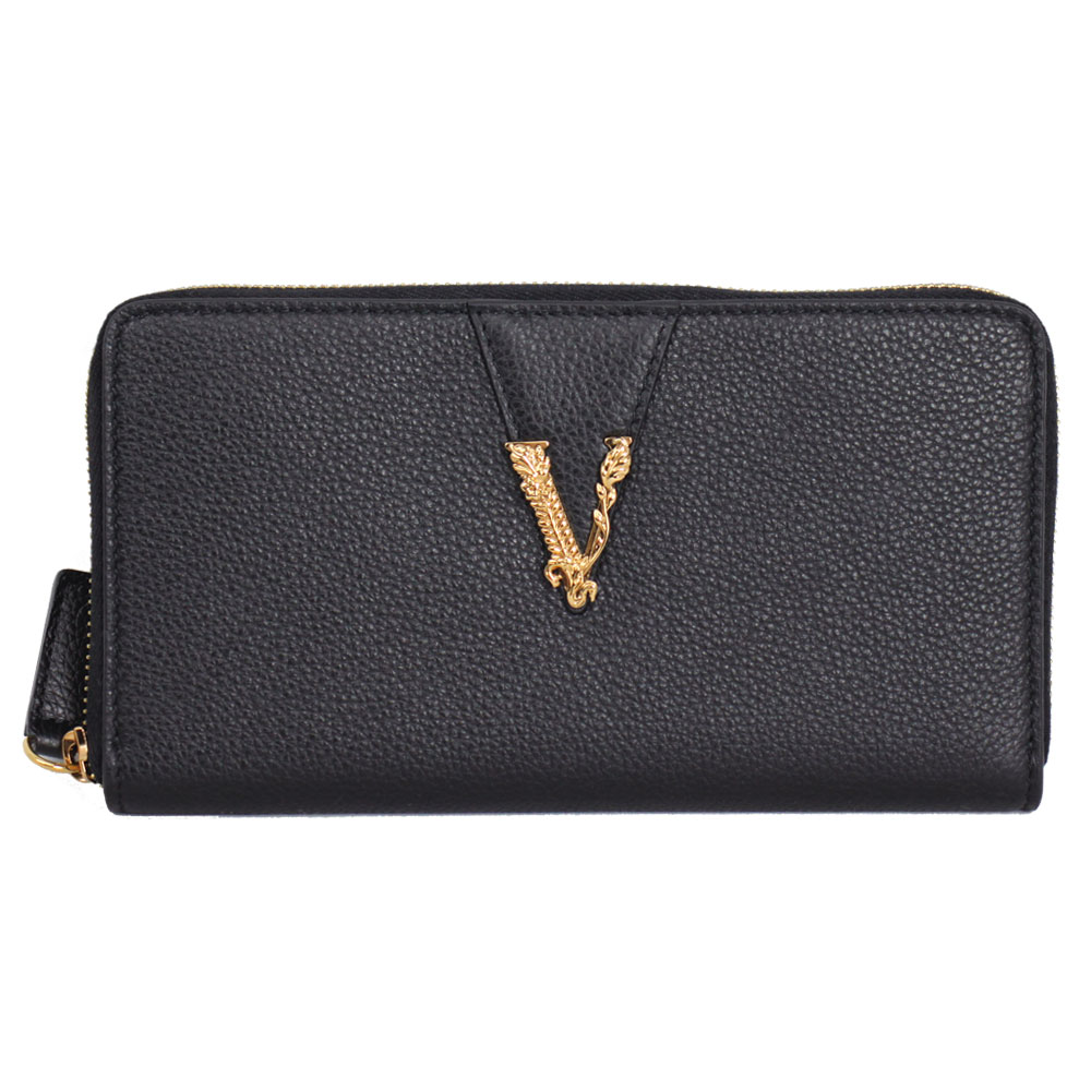 ラウンドファスナー長財布 ヴィルトゥス レザー ブラック 1006263 1A04093 1B00V