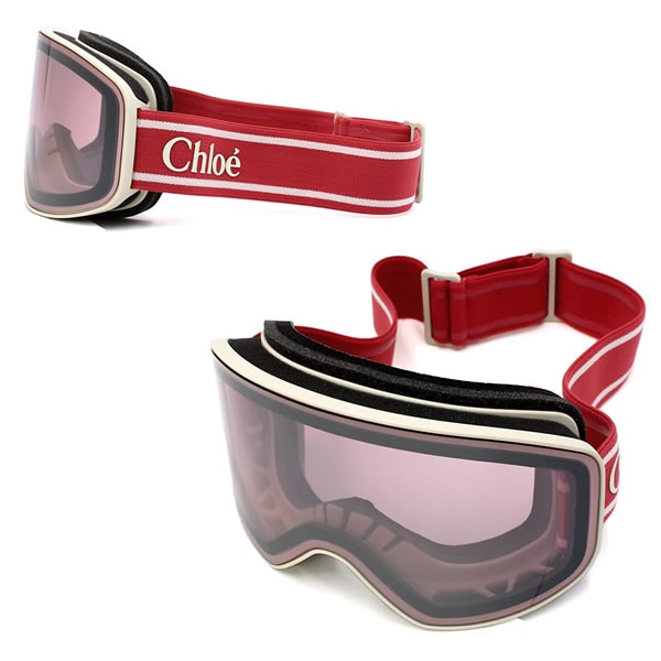 ゴーグル CH0072S-007 ゴーグル スキーマスク スノボ スノーボード アウトドア UV対策 メンズ レディース アイボリー ピンク
