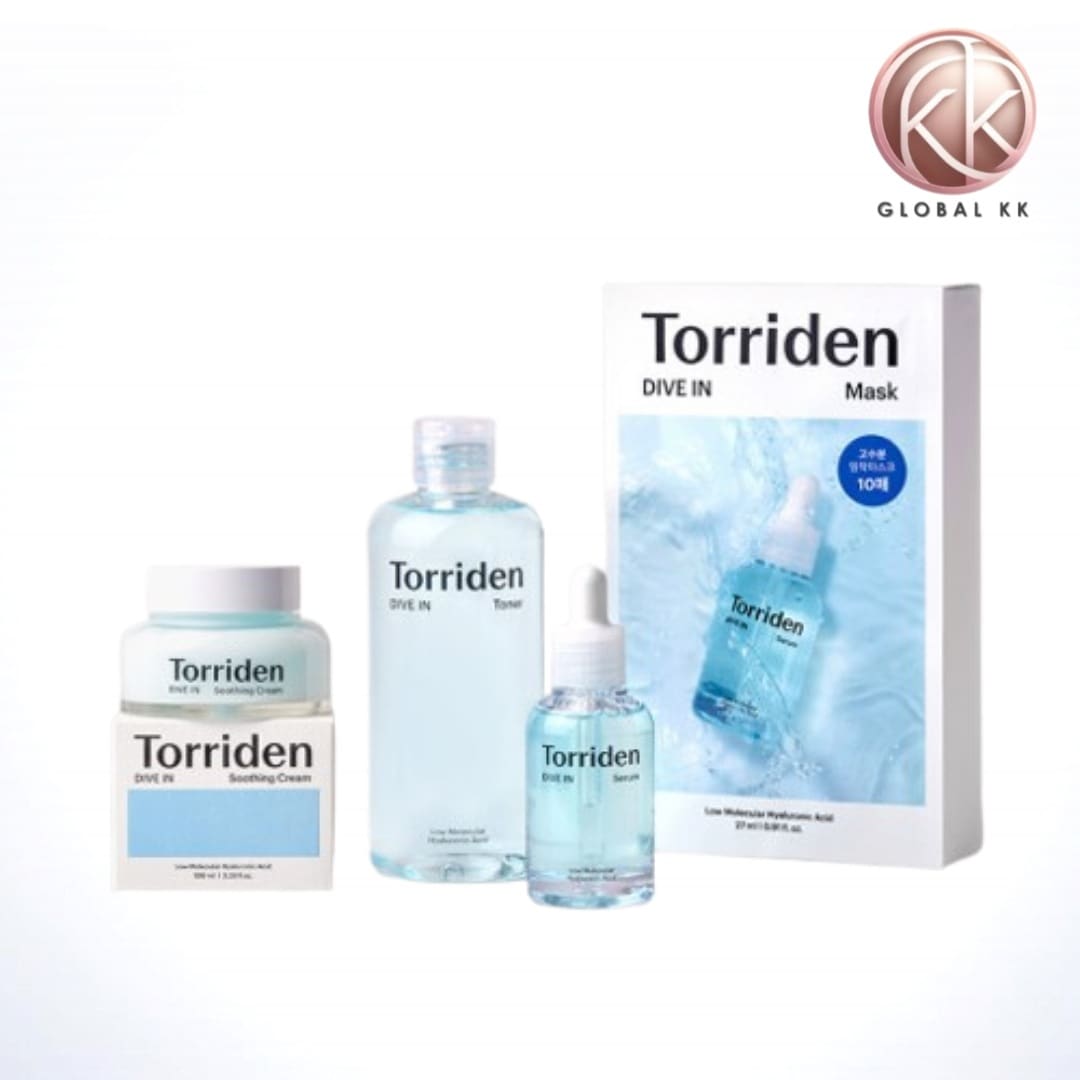 【4種セット】ダイブイン水分4種セット(トナー300ml+セラム50ml+スーディングクリーム100ml+マスク10枚)