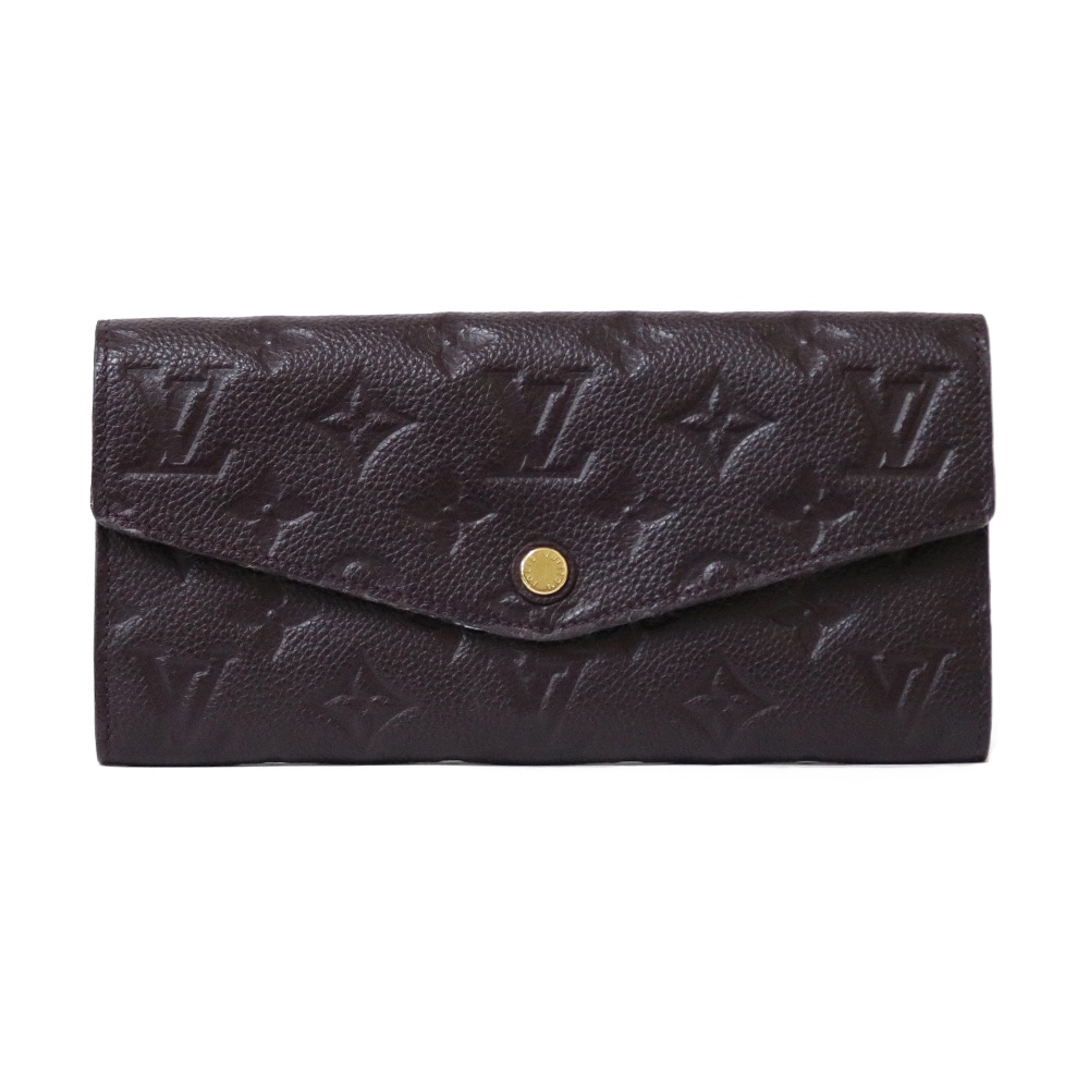 ルイヴィトン LOUIS VUITTON ポルトフォイユキュリユーズ モノグラムアンプラント 長財布 レディース 中古