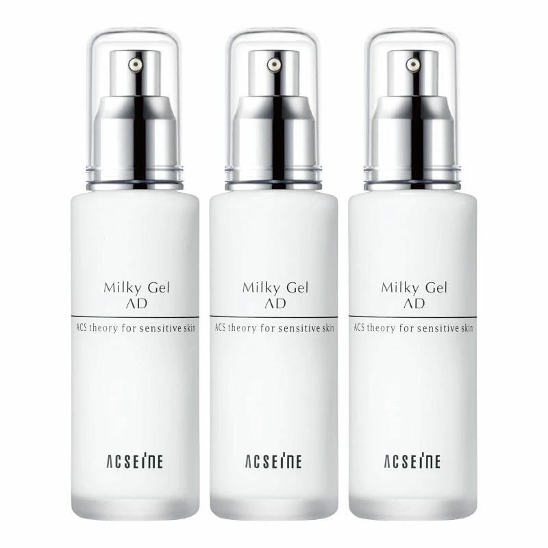 アクセーヌ ミルキィジェルAD 60ml 3点 ミルキィジェル AD | 敏感肌でも使える界面活性剤フリージェル状