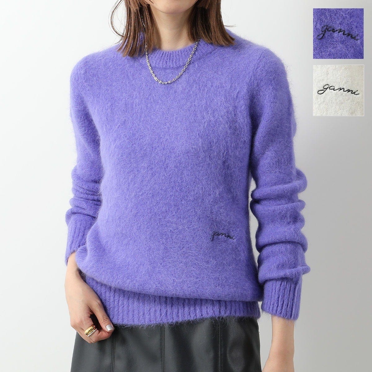 GANNI ガニー セーター Brushed Alpaca O-Neck ブラッシュ アルパカ O ネック K2031 K2104 2592 レディース ニット