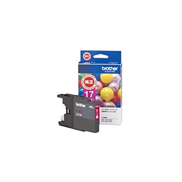 (まとめ) (純正品) BROTHER ブラザー インクカートリッジ (LC17M マゼンタ) 大容量 (×3セット)