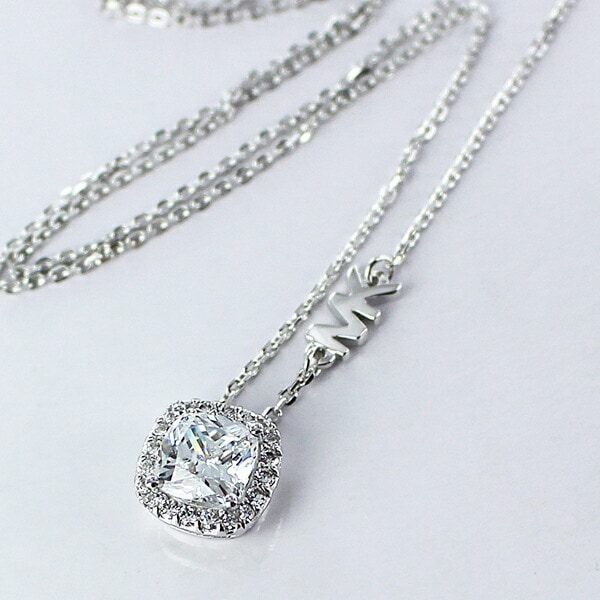 マイケルコース MK ブランド アクセサリー ジュエリー レディース ネックレス ペンダント チェーン 女性 女友達 娘 母親 記念日 誕生日 おしゃれな シルバー 925 パヴェ ポイント消化