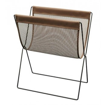 日本製　SAKI（サキ） サイドワゴン/メッシュx合皮 Lブラックフレーム ブラウン R-345/B