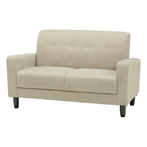 二人掛けコンパクトソファー ベージュ 幅120cm 背面取付式 ケイディ2P-BE