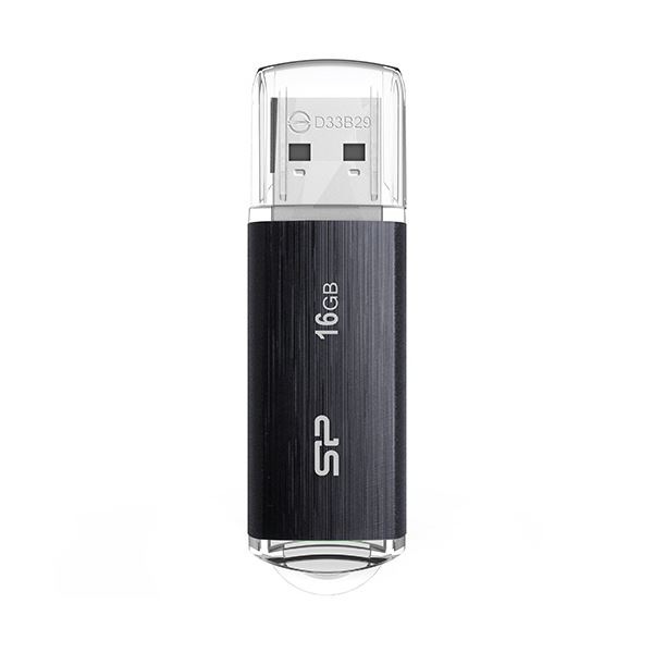 （まとめ） シリコンパワーUSB3.2 Gen1対応 フラッシュメモリ Blaze B02 16GB ブラック SP016GBUF3B02V1K 1個 (×5セット)