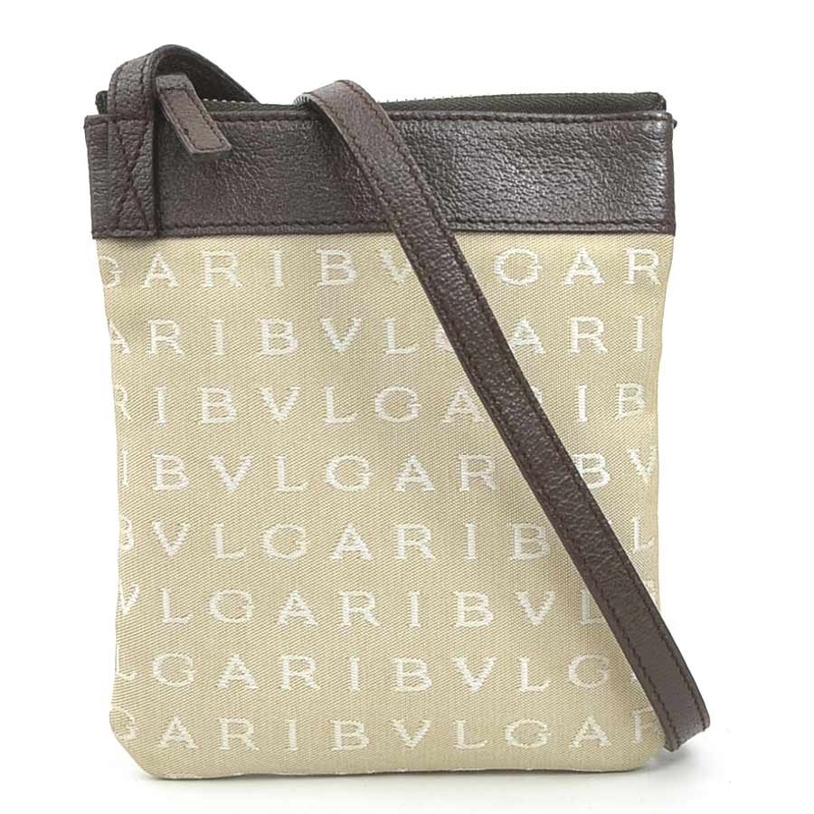 ブルガリ BVLGARI ショルダーバッグ キャンバス/レザー ブラウン×ベージュ レディース h31259a 8,496円