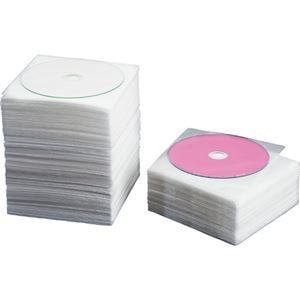 （まとめ）TANOSEE CD/DVD不織布ケース 両面2枚収納 1パック（100枚） [x10]