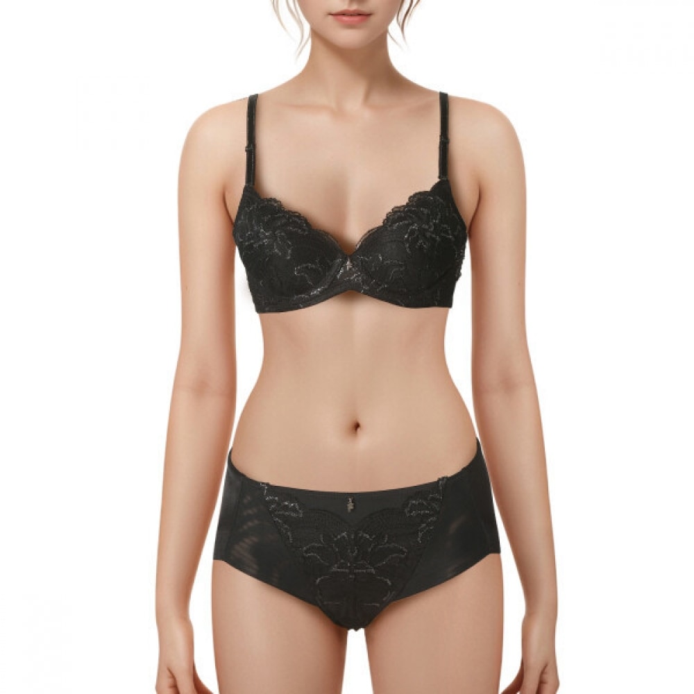 フィラ メタルレース レディースブラパンティセット BADRH1642FBLK