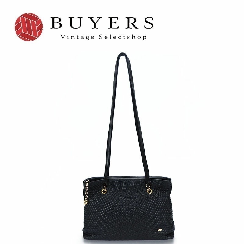 中古 バリー BALLY キルティング レディース トートバッグ レザー ゴールド金具 ショルダーバッグ ブラック 黒 普段使い shoulder tote bag leather black【中