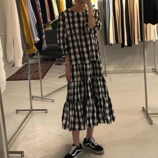 2color レディース ワンピース ロングワンピース ティアード ティアードワンピース ロング 4,873円