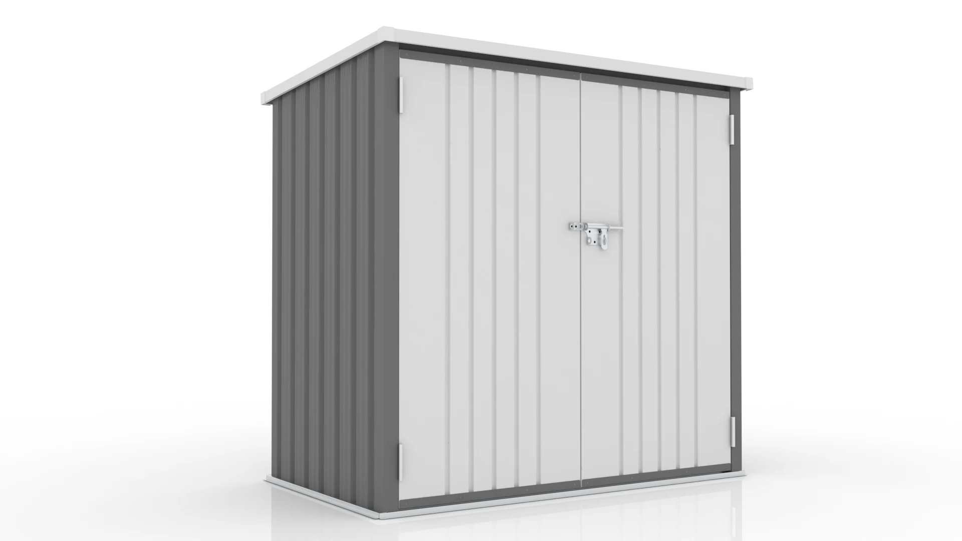 【当日出荷/送 料無料】屋外収納庫 大容量 大型 屋外収納箱 ストッカー 外用 ベランダ 屋外 収納ボックス 金属製 1600L 両開きドア 施錠可能【底板なし】-11