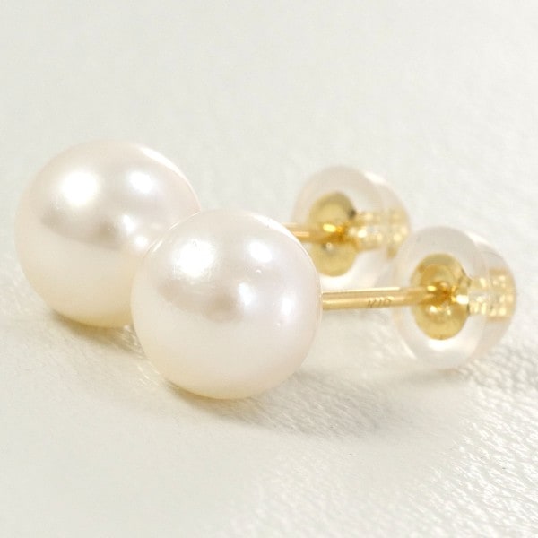 K18 18金 YG イエローゴールド ピアス パール (真珠) ジュエリー 中古