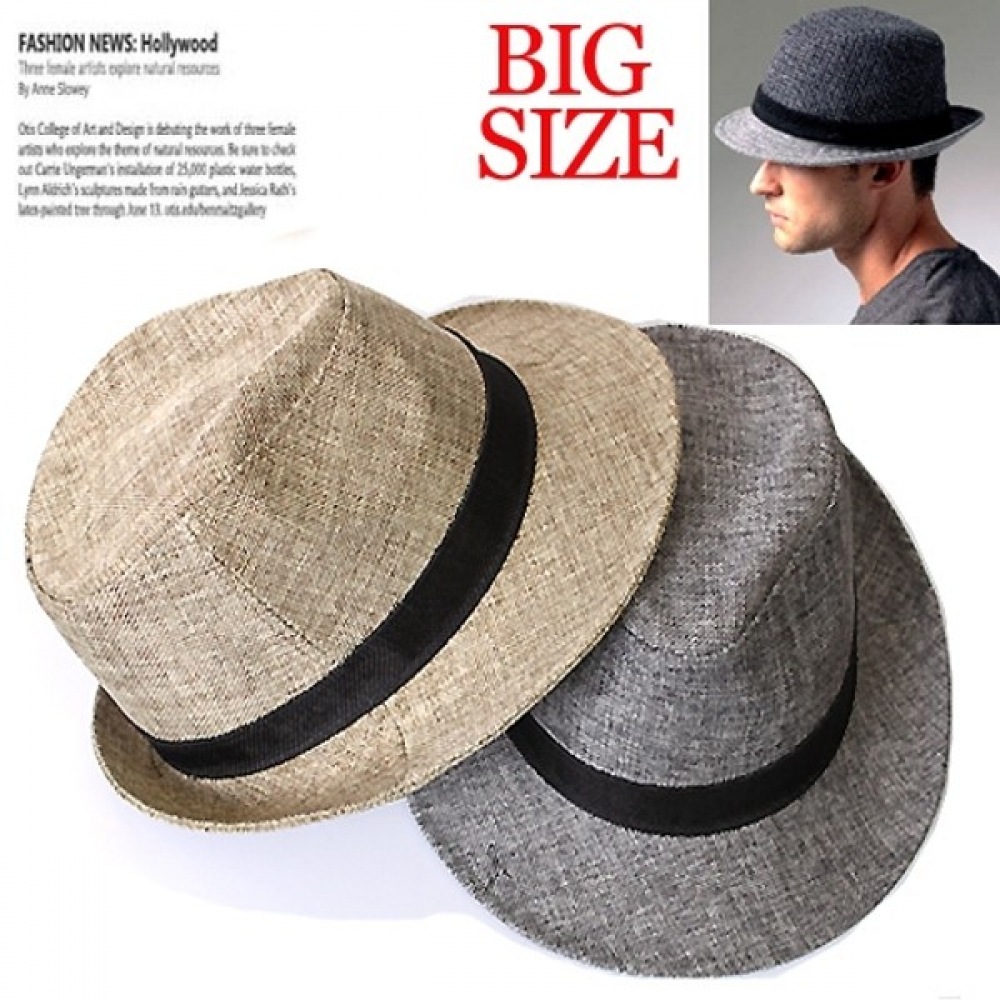 (ニナスパリ) ビッグサイズボカシリネンメンズフェドラミディアムカット (6SH237)