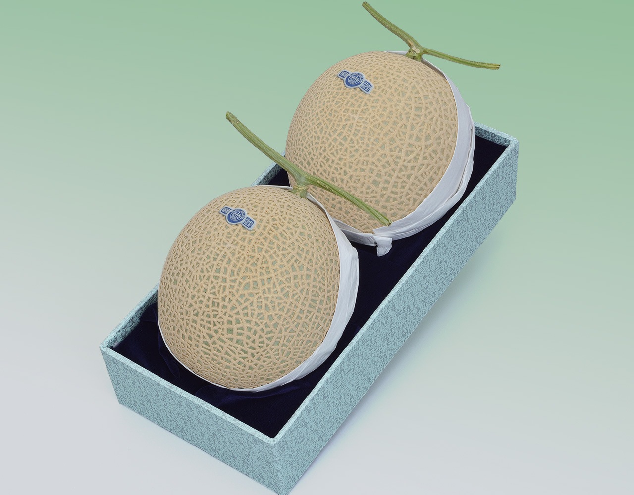 【静岡県産クラウン マスクメロン 2玉（約2.4kg) 林フルーツ】