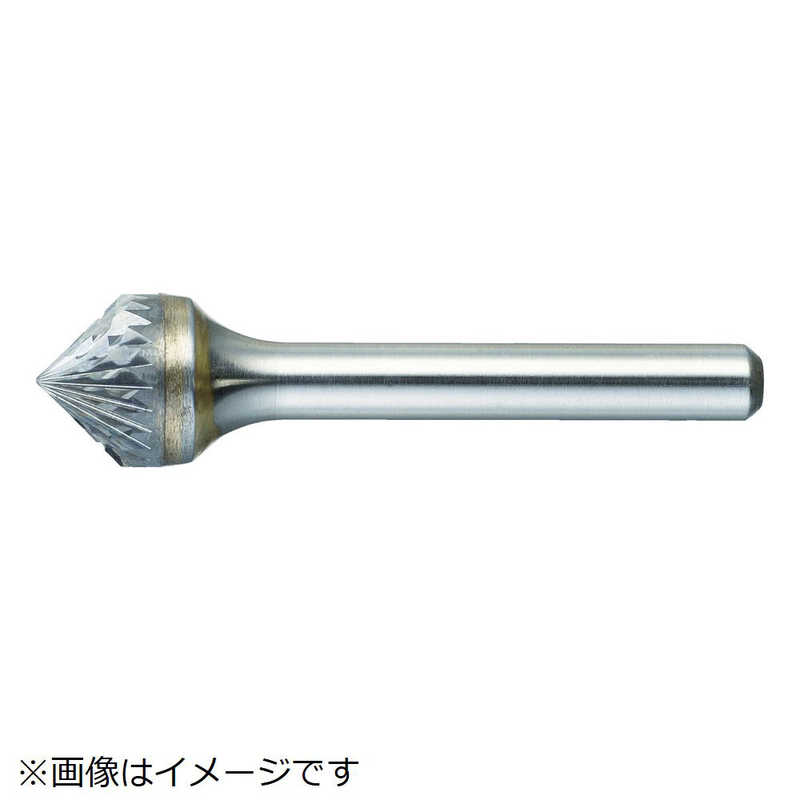 トラスコ中山　超硬バー 円錐型90 Φ16X刃長8X軸6 ダブルカット　TB49C160