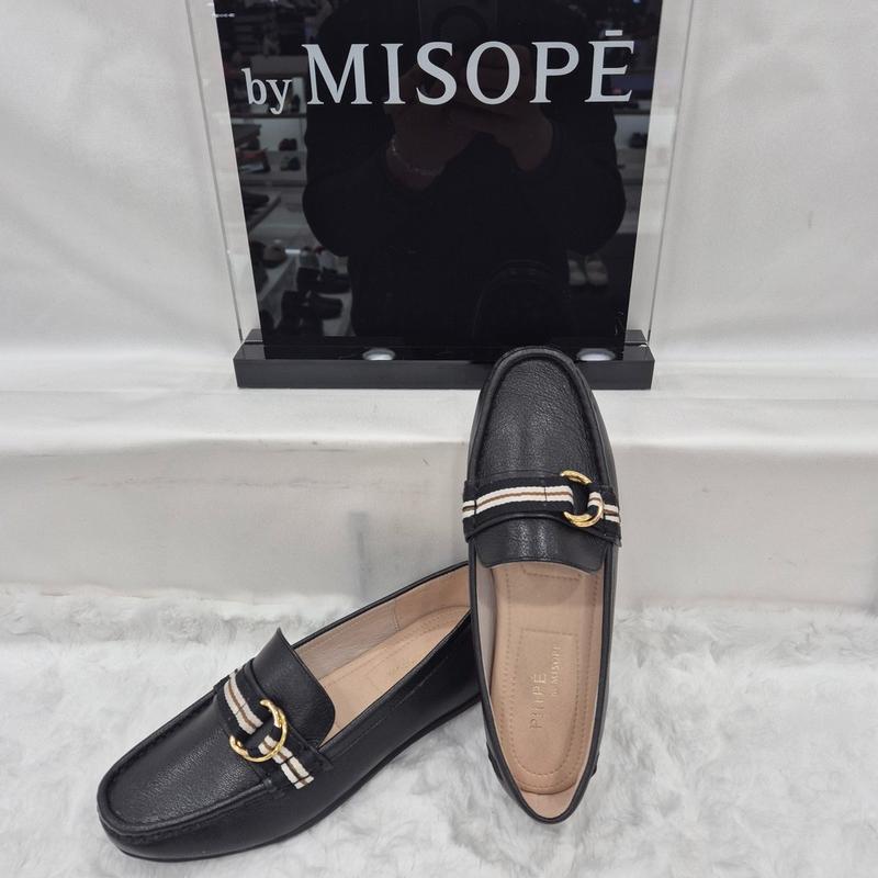 By 女性 ゴールドリング ローファー 112HT339TP002 BLACK 1 JJ