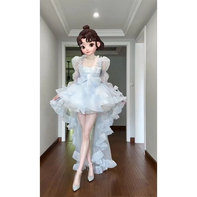 トレーリング ドレス シック 素敵 女性 用 バースデー 成人 式 ドレススーパープリンセスチュチュドレス