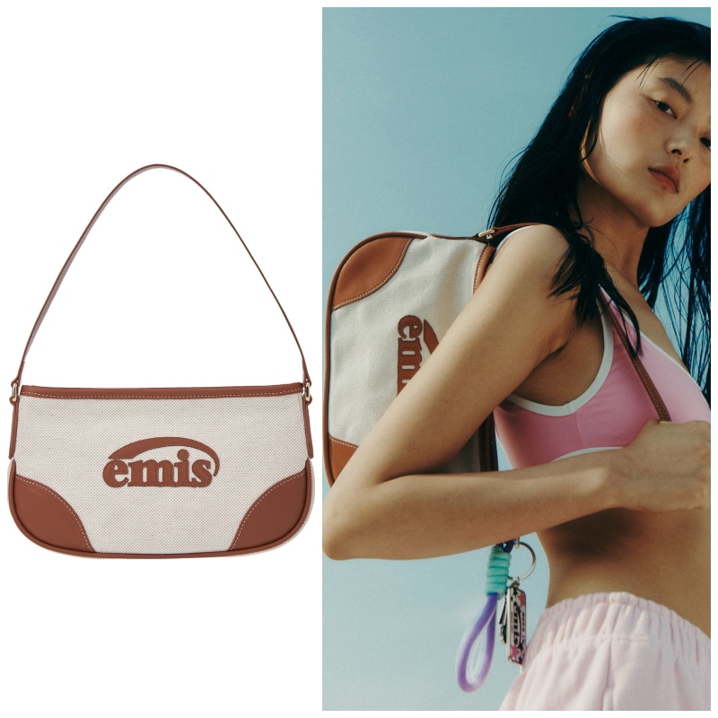 ショルダーバッグ・ポシェット emis CANVAS LEATHER MINI BAGBROWN m1037_1334771 CANVAS LEATHER MINI BAG-BROWN - EMIS