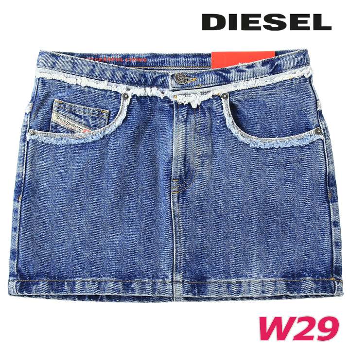 デニムミニスカート レディース DE-RON-SP2 カットオフ加工 ダメージ加工 die-l-s-f8-6fm
