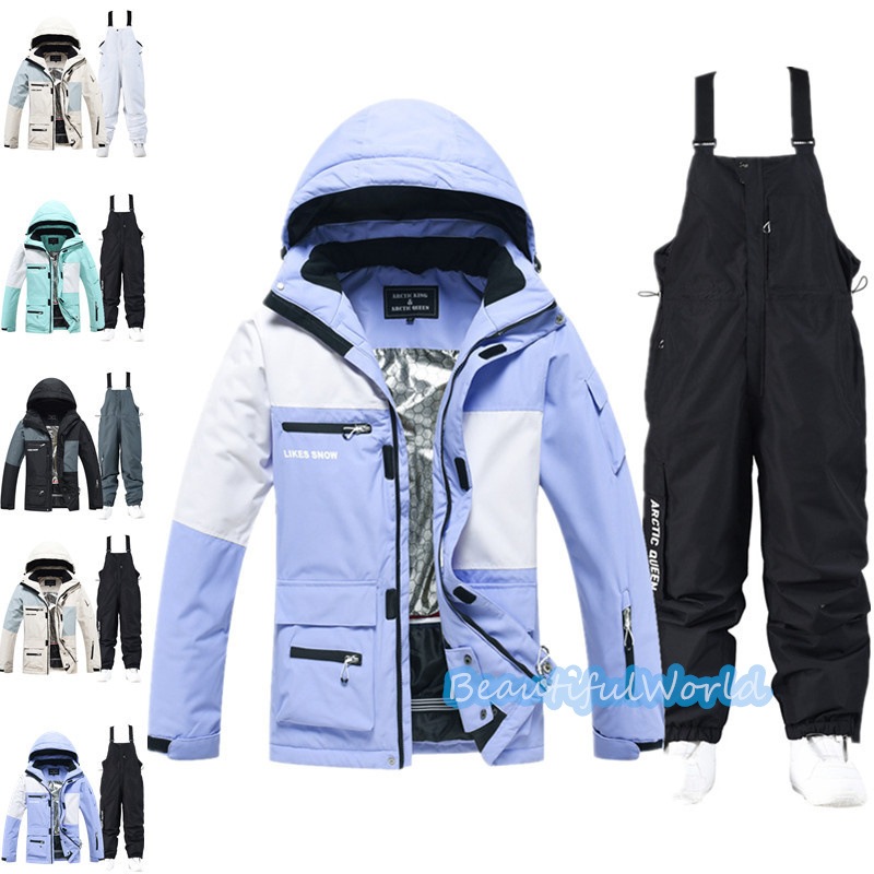 スノーボードウェア 上下セット スキーウェア メンズ レディース セットアップ 男女兼用 スノボウェア スノーボード ジャケット パンツ 撥水防風 保温 雪遊び 暖かいH70