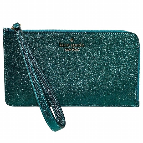 ケイト・スペード ルーシー グリッター ミックスド マテリアル ミディアム 長財布