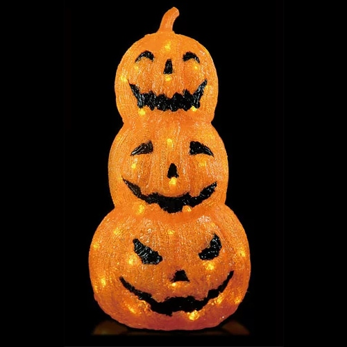 クリスタルグローライトパンプキン H58×W29×D27cm / ハロウィン パンプキン 造花 POP 飾り 販促 イベント 装飾