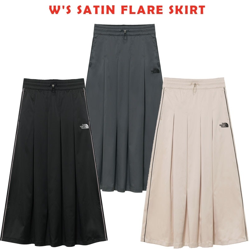 韓国正規品保証 関税負担なしNK6NR31J WS SATIN FLARE SKIRT デイリー 基本 着装 男子 女子 人気 韓国 ファッション 男女共用 アウトドア