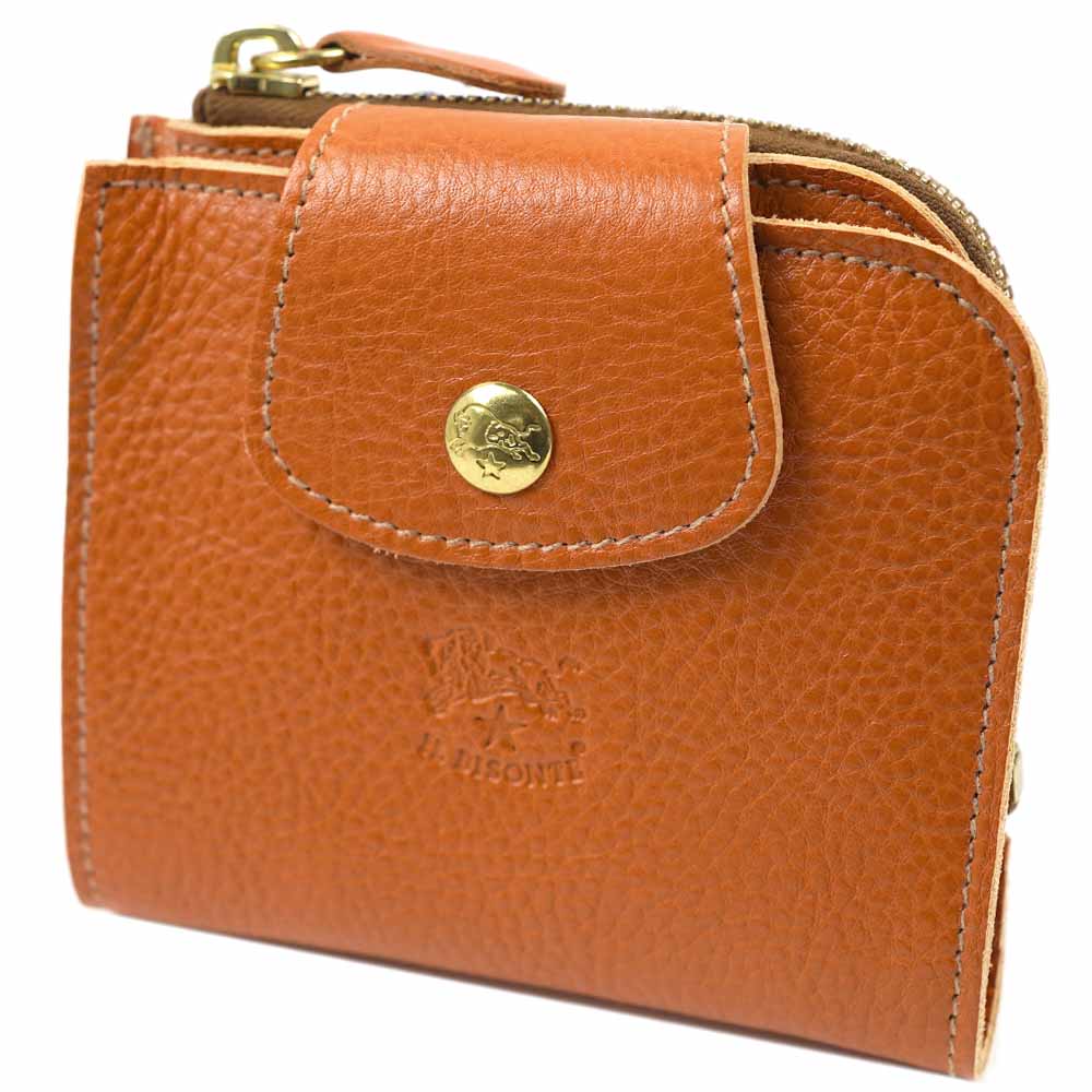 イルビゾンテ 財布 L字ファスナー レディース メンズ ユニセックス キャメル CARAMEL IL BISONTE SMW175-PV0005-CA106B