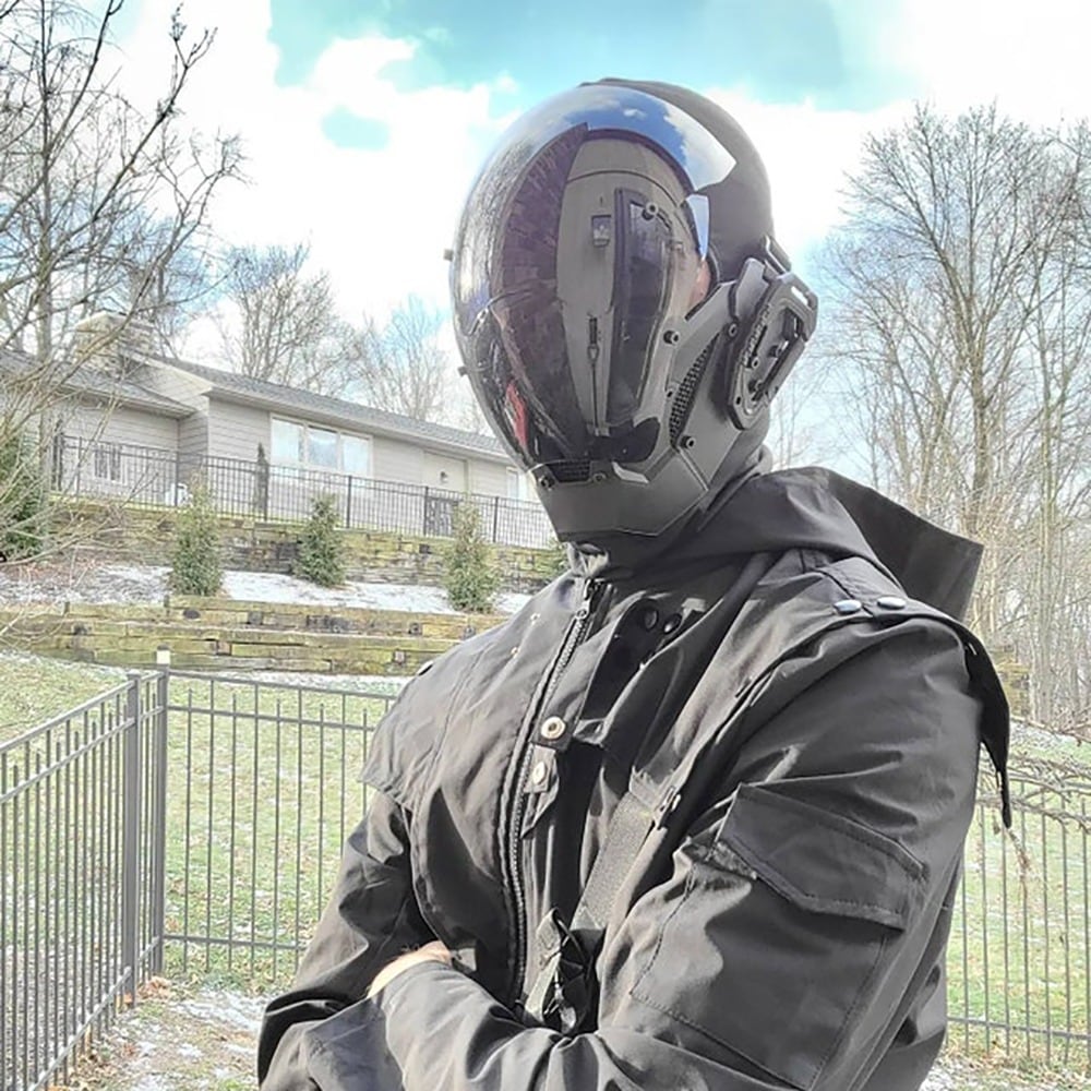 顔面完全保護ミリタリーマスク 2023 バラクラバ付き コスプレ ネオ東京 ハロウィン ストリート DJ 日除け バイク 釣り ゴルフ ヘルメット