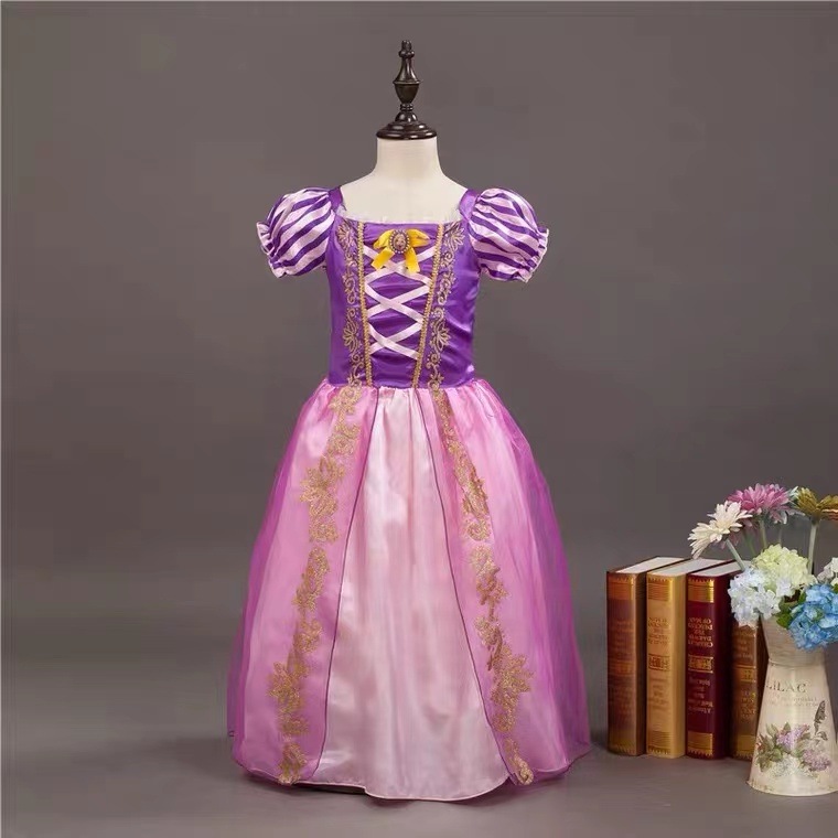 ラプンツェル キッズドレス ワンピース コスプレ 110cm-150cm 女の子 お姫様 割り引き 最も完璧な 舞台衣装