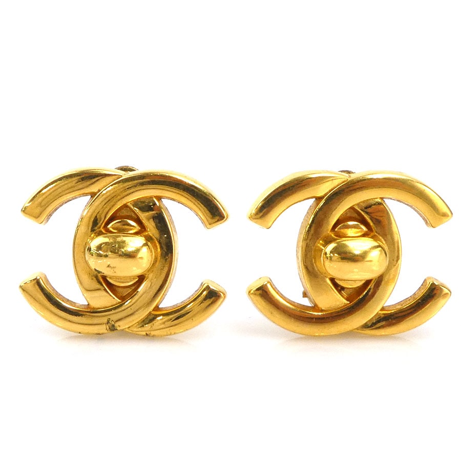 シャネル CHANEL イヤリング ココマーク メタル ゴールド レディース e61508j