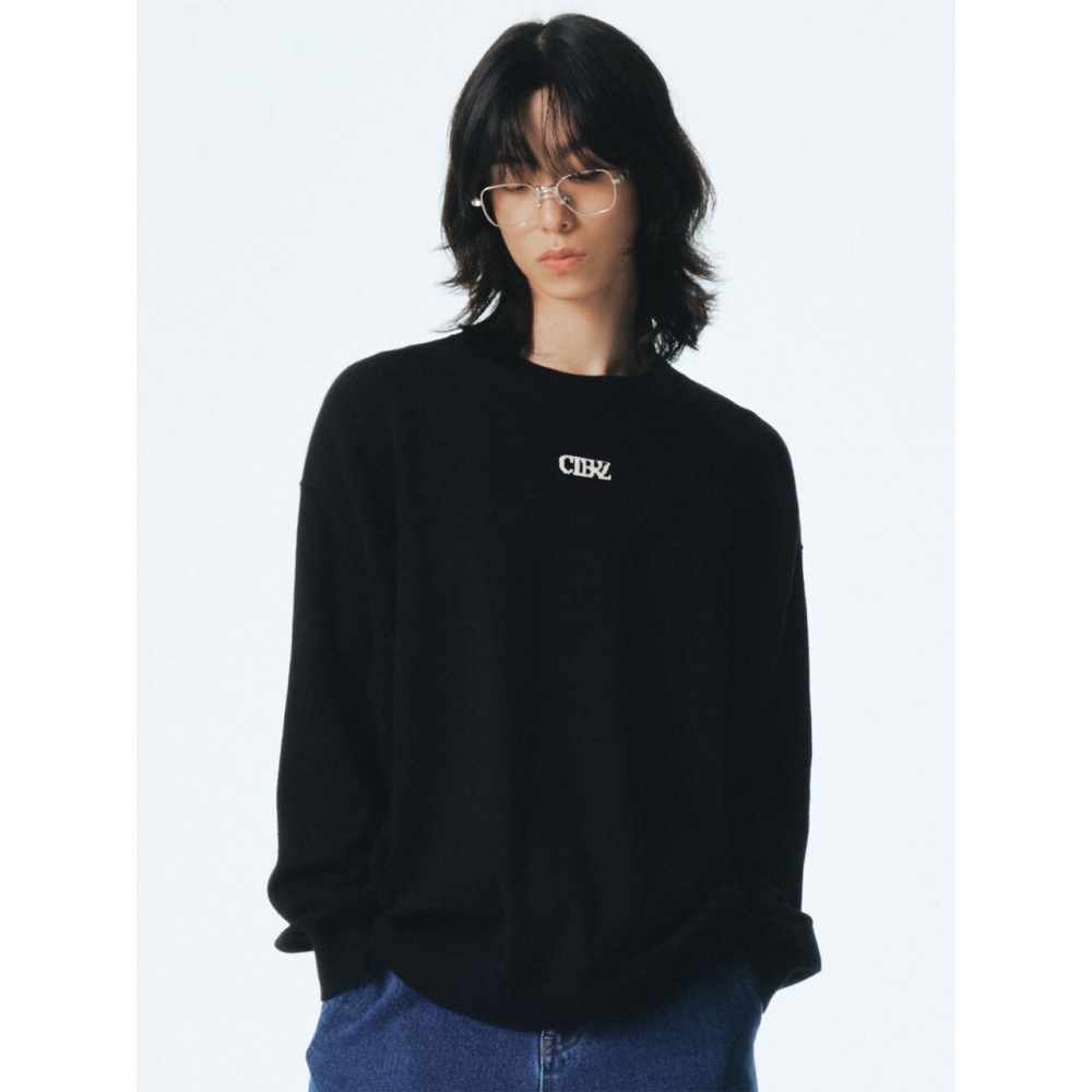 CITYBREEZE for MEN CTBRZ エッセンシャルラウンドネックニット BLACK