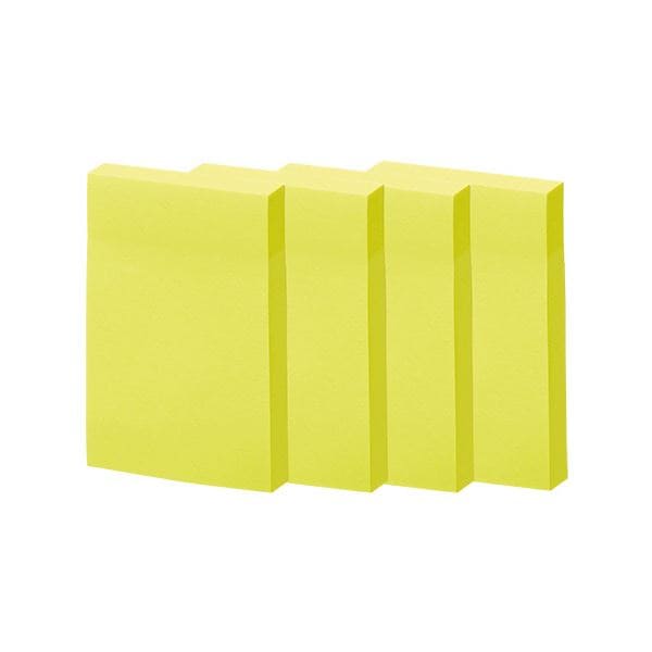 TANOSEE 強粘着ふせん7550mm ビビッドカラーイエロー 1セット(30冊:10冊3パック)