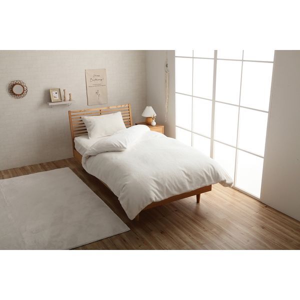 1192630320205 寝具 ふわふわタッチ掛け布団カバー ラピアススノーホワイト 170×210cm メーカー直送