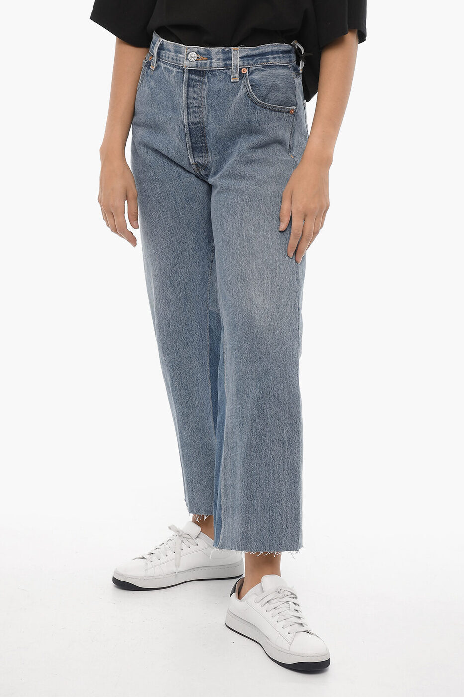 1120WLC INDIGO HIGH RISE WIDE LEG CROP 秋冬2020 デニム レディース dk