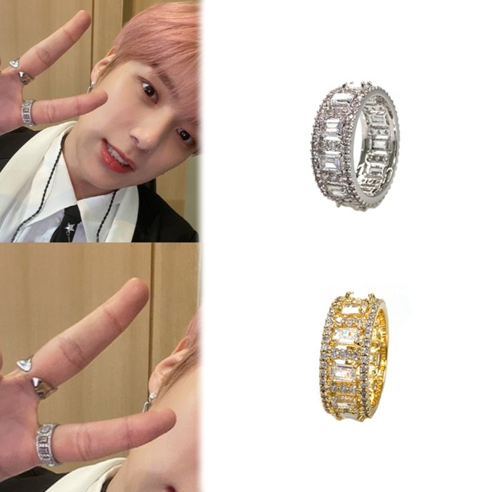 【MONSTA X着用】BAR SQUARE BOLDY CUBIC RING