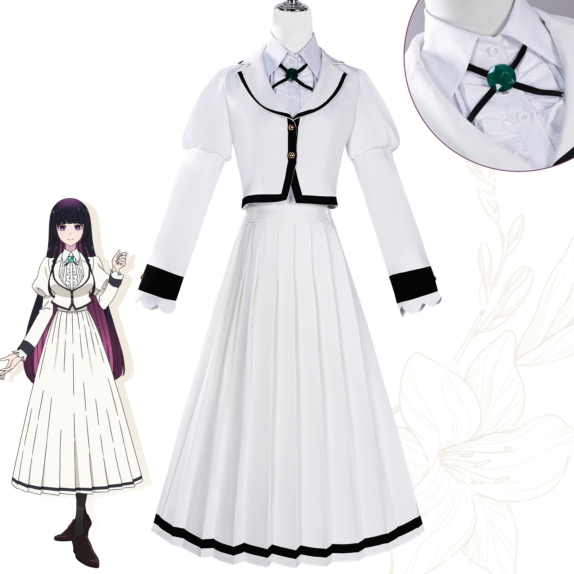 【即納&迅速な出荷】黒鉄音羽服ロックンロールは淑女嗜好铃之宫リリー糸コスプレ