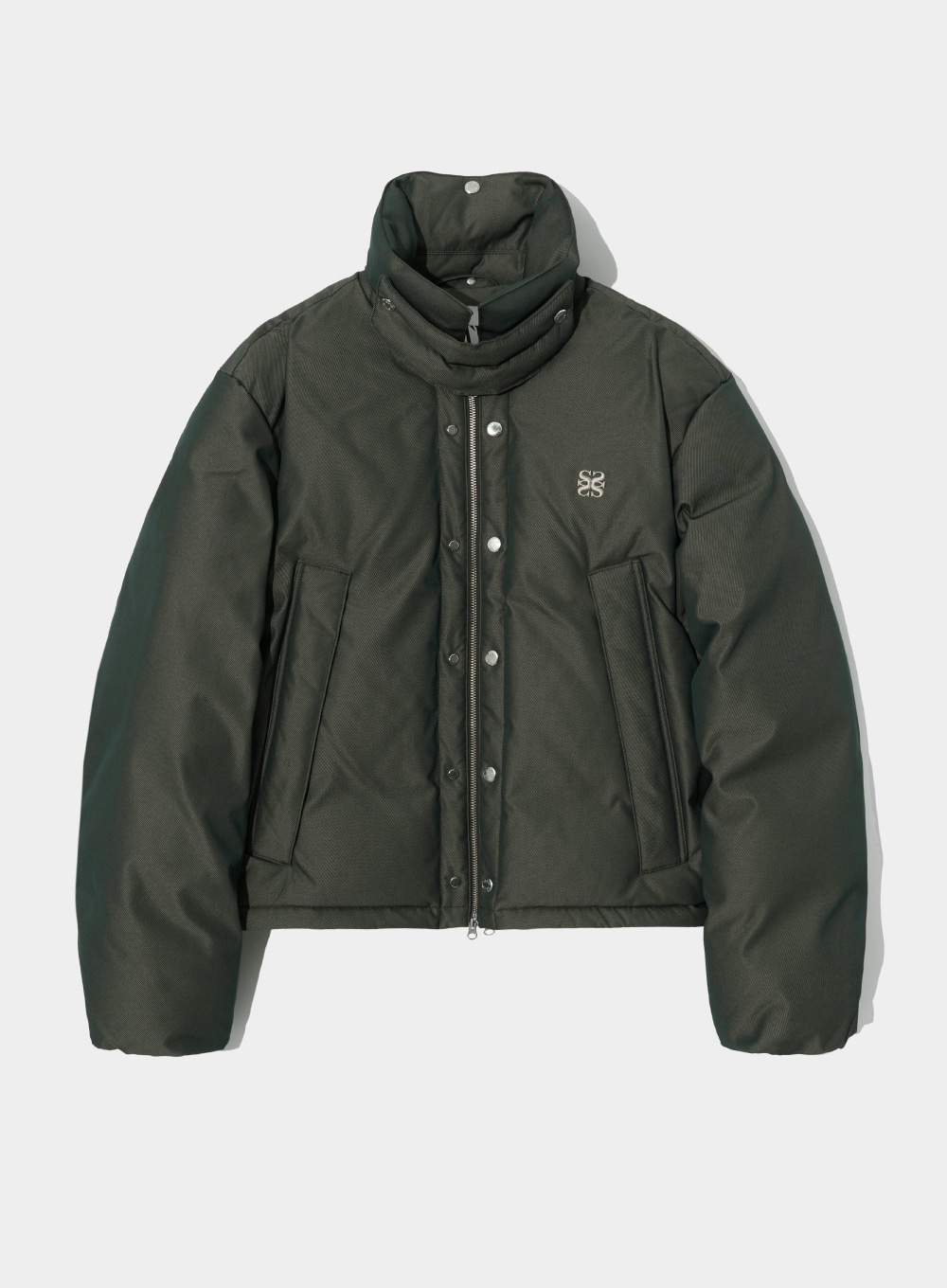 【SATUR】 LECCE TWO TONE DUCK DOWN PADDING : GLITTER GREEN BROWN