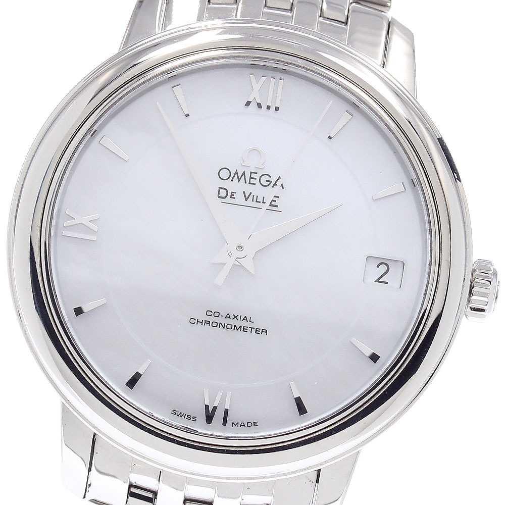 オメガ OMEGA 424.10.33.20.05.001 デビル プレステージ コーアクシャル 自動巻き レディース 良品 保証書付き_950654【中古】